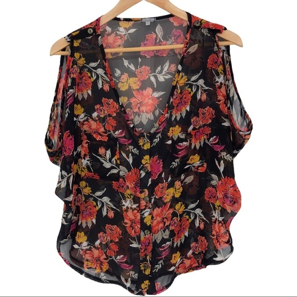 Charlotte Russe Tops - Charlotte Russo sheer sleeveless fall floral top